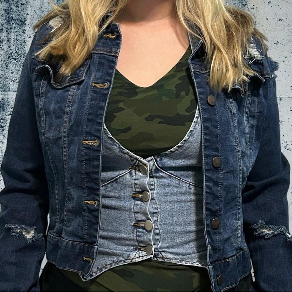 Upcycled Denim Jacket - Picture 3 of 6